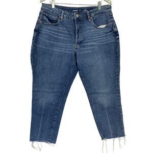 Old Navy Jeans Womens 16P High Rise Curvy OG Straight Secret Smooth Crop 35x24